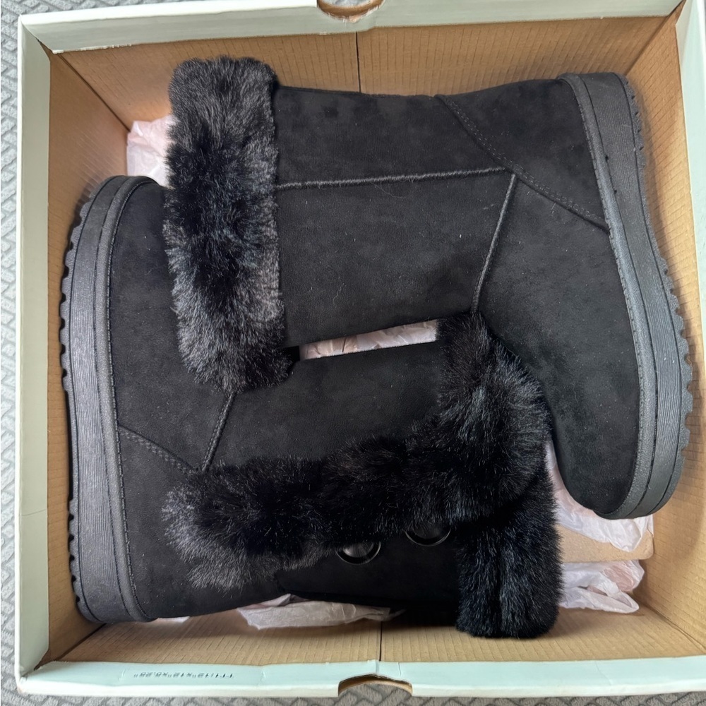 SO Sophia black winter boots. Size 2 youth - Picture 10 of 10